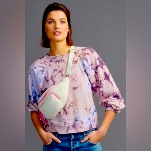 Anthropologie Pilcro Eamon Tie-Dye Sweatshirt, Lavender, Size XS